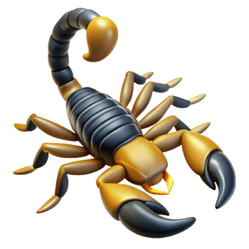 hypnotic celebrated Scorpion, raised tail, venomous stinger with Transparent Background png