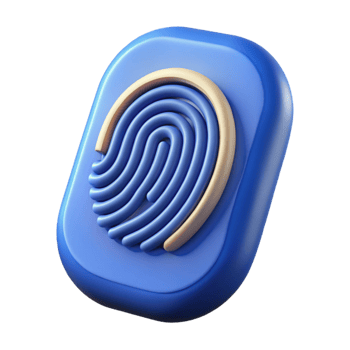 bold vibrant Biometric fingerprint scanner, security technology, with Transparent Background gallery standard png