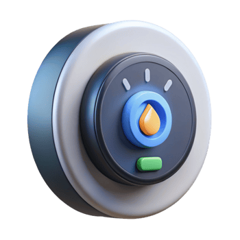 splendid energetic gothic Smart thermostat, energy efficiency, with Transparent Background expertly shot png