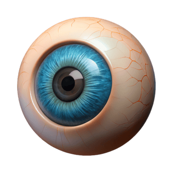 dazzling romantic rustic A single, realistic eye with intricate iris details with Transparent Background fine detail png