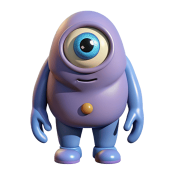 dynamic impressive Cyclops, one-eyed giant with Transparent Background flawless png