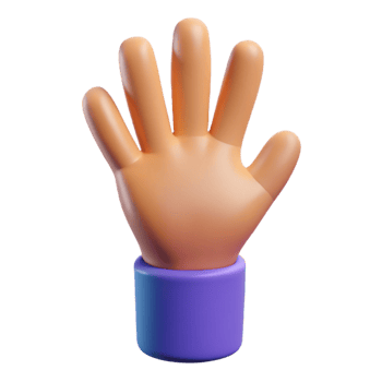 coveted abstract A single, stylized human hand reaching upwards with Transparent Background museum quality png