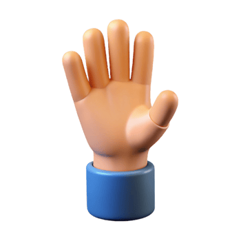 glorious traditional A single, stylized human hand reaching upwards with Transparent Background precision png