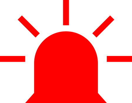 Red alarm siren emergency light png