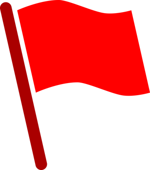 Red flag pole png