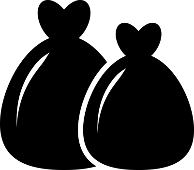 Black garbage bag png