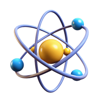 picturesque coveted A stylized atom with orbiting electrons with Transparent Background png