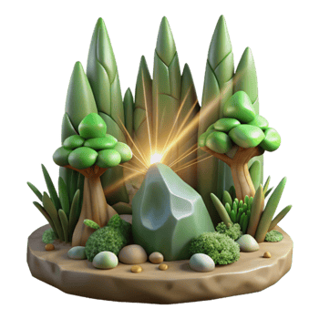 magnificent rustic Mystical Forest Transparent Element with Sunbeams original png