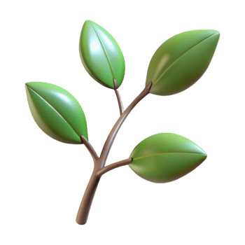 harmonious striking Professional render ultra-detailed isolated cutout of a single branch with budding leaves, with Transparent Background detailed png