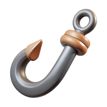 magnificent peaceful traditional Professional render of a photorealistic isolated cutout, ultra-detailed tribal fishing hook made of bone with Transparent Background handcrafted png