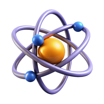 romantic vibrant A stylized atom with orbiting electrons with Transparent Background luxury png