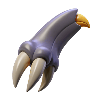 nostalgic fascinating Harpy Talon with Transparent Background studio quality png