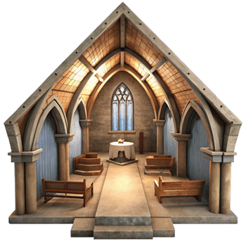 wonderful artistic Nave Interior Cutout Wide Angle Perspective high quality png