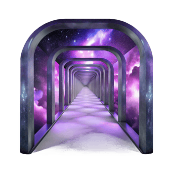 elegant rustic Nebula Corridor Transparent Purple Haze Lighting high quality png