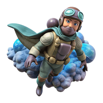 beautiful modern Nebula Nomad in Flight Transparent Background Cutout png