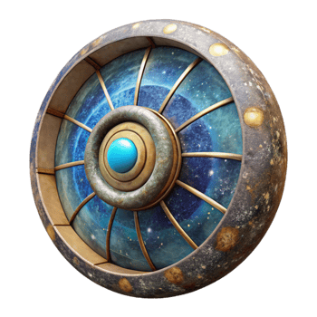 impressive modern Nebula Nomad Starship Front View Isolated Element professional png