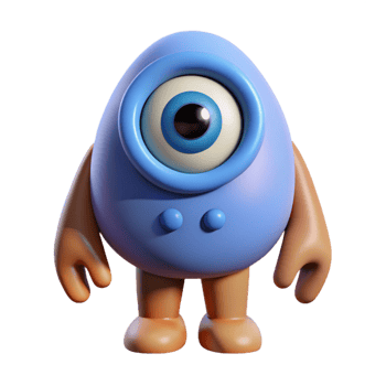 pristine nostalgic contemporary Cyclops, one-eyed giant, with Transparent Background impeccable png
