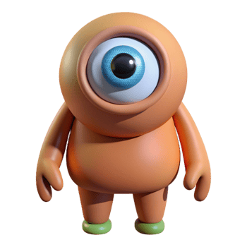 passionate captivating Cyclops, one-eyed giant, with Transparent Background fine detail png
