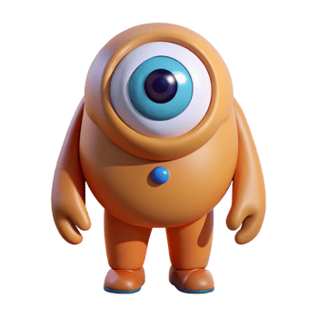 stunning unforgettable Cyclops, one-eyed giant, with Transparent Background png