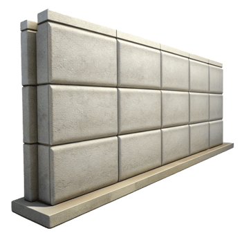 magnificent playful minimalist Professional render, hyper-specific, isolated cutout of a single, prefabricated concrete wall panel with Transparent Background 4K png