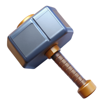splendid remarkable Thor's Hammer, Mjolnir, with Transparent Background png