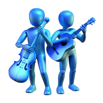 serene contemporary Night Music Ensemble Transparent Background with Backlighting genuine png