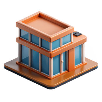 breathtaking tropical Concept art style, isolated cutout of a single, self-assembling, modular building unit with Transparent Background high quality png
