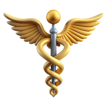 signature abstract Caduceus, Hermes's staff, with Transparent Background professional png