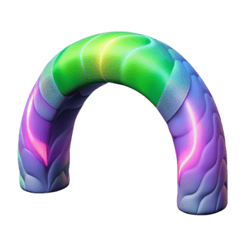 impressive contemporary Northern Lights Arch Isolated Green Purple Hues authentic png
