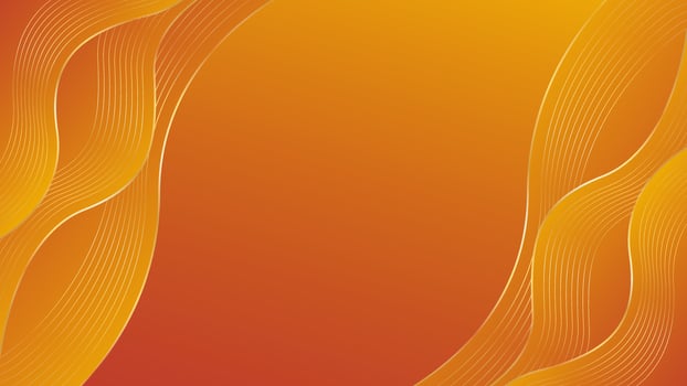 Elegant orange luxury wave background vector