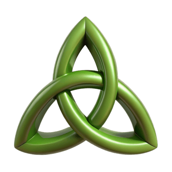 picturesque mysterious futuristic Triquetra, Celtic symbol, with Transparent Background genuine png
