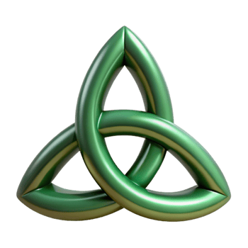 gorgeous joyful victorian Triquetra, Celtic symbol, with Transparent Background original png
