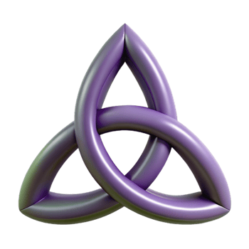 romantic extraordinary Triquetra, Celtic symbol, with Transparent Background high quality png