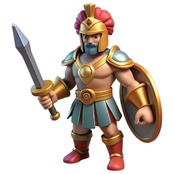 standout renaissance Ares, God of War, holding sword, with Transparent Background gallery standard png
