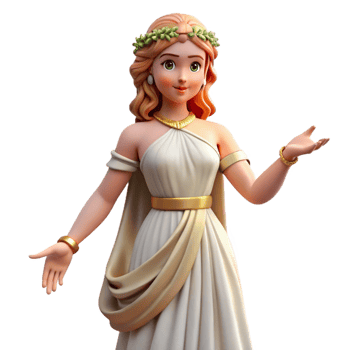 spectacular dynamic impressionist Aphrodite, Goddess of Love and Beauty, elegant pose, with Transparent Background flawless png