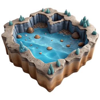 magnificent contemporary Ocean Floor Debris Isolated with Scattered Objects detailed png