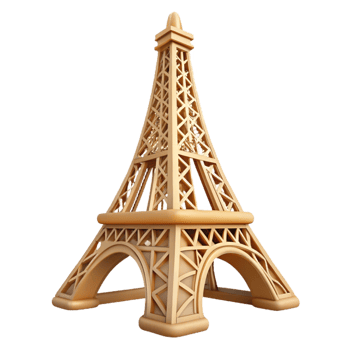 enchanting exemplary Eiffel Tower lattice section, with Transparent Background png