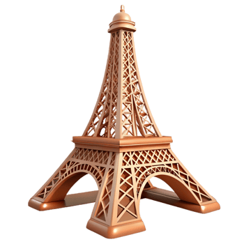 alluring surreal Eiffel Tower lattice section, with Transparent Background impeccable png