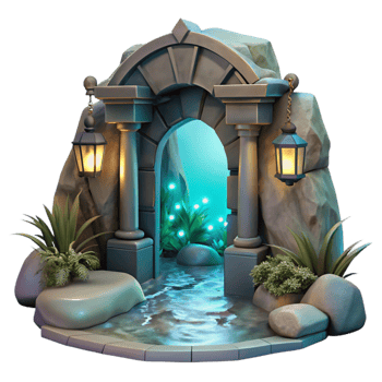 stunning modern Ocean Grotto Entrance at Night Transparent Cutout exclusive png