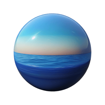 serene abstract Ocean Horizon Isolated Deep Blue Gradient Cutout Element high resolution png