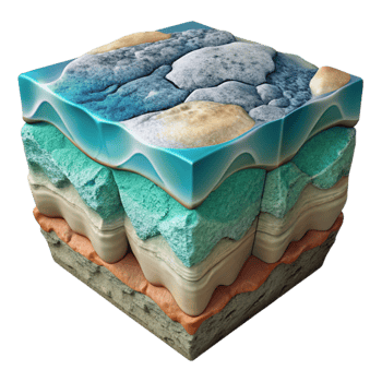 elegant creative Oceanic Crust Formation Isolated with Detailed Texture exclusive png