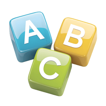 Colorful ABC Blocks Representing Learning and Education png