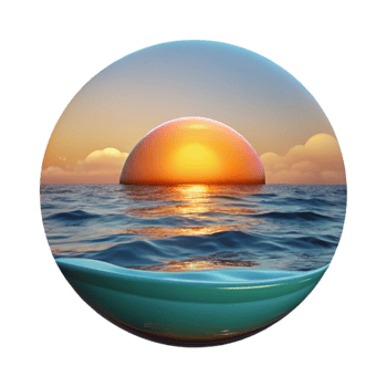 beautiful creative Ocean Sunset Landscape Cutout Tranquil Scene high resolution png