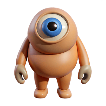 glorious distinguished Cyclops, one-eyed giant, with Transparent Background png
