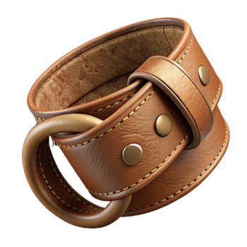 serene modern Old Leather Belt Texture Brown Isolated Element authentic png