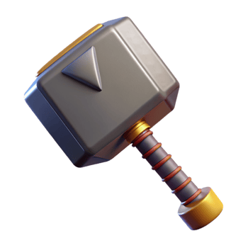 glorious peaceful victorian Thor's Hammer, Mjolnir, with Transparent Background ultra HD png