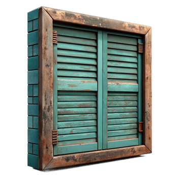 elegant traditional Old Shutter Texture Isolated with Peeling Paint professional png