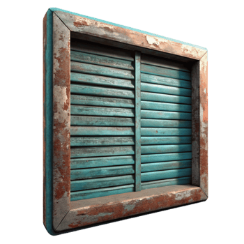 vibrant rustic Old Shutter Texture Isolated with Peeling Paint genuine png