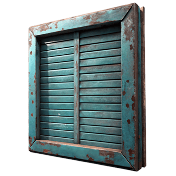 magnificent classic Old Shutter Texture Isolated with Peeling Paint premium png
