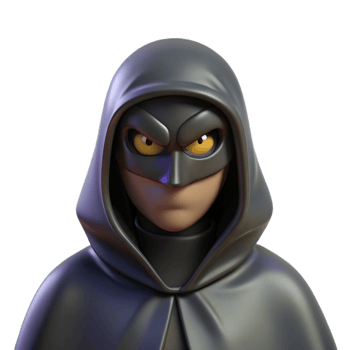 unforgettable geometric A mysterious masked figure, cloaked in black with Transparent Background 8K png